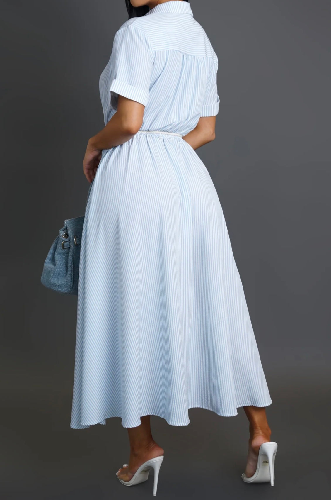Blue Striped Dress